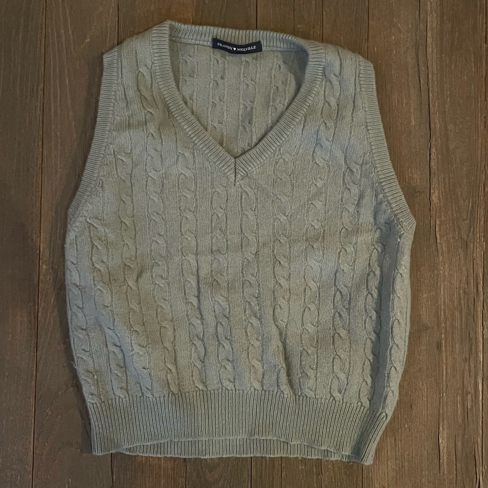 Brandy Melville Marlena Cable Knit Sweater Vest